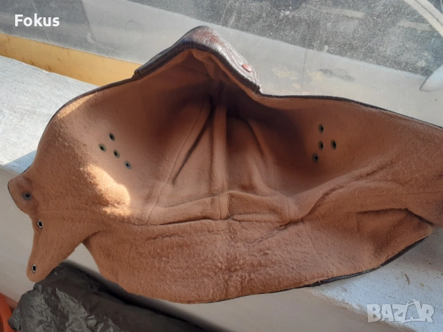 Страхотен кожен пилотски шлем боне ВСВ, снимка 4 - Антикварни и старинни предмети - 53333541