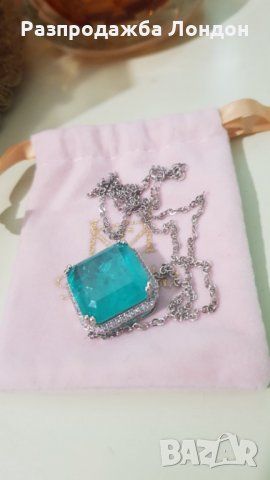 Висулка от лабораторен Paraba tuormalin, снимка 3 - Колиета, медальони, синджири - 33191506