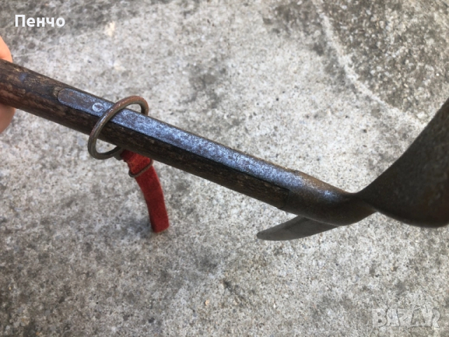 стар военен /алпийски/ пикел "STUBAI" - MADE IN AUSTRIA - WWII - WEHRMACHT Gebirgsjäger, снимка 11 - Антикварни и старинни предмети - 51776165