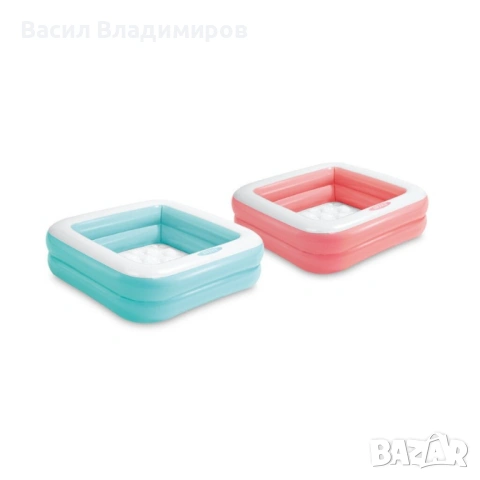 Надуваем квадратен басейн - 85см х 85см х 23см - Intex