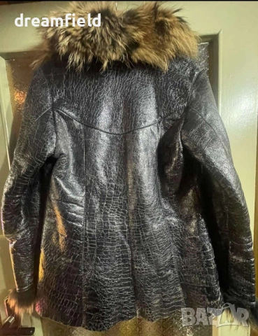 Яке естествена лицева кожа с гарнитура каскадна лисица, снимка 3 - Якета - 53484407