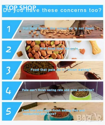 Автоматична хранилка за домашни любимци с LCD дисплей, диспенсер за храна за домашни любимци, капак, снимка 3 - За кучета - 48831650