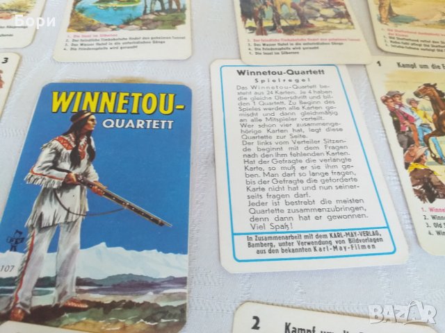 ВИНЕТУ карти за игра WINNETOU-QUARTETT, снимка 3 - Карти за игра - 33674786