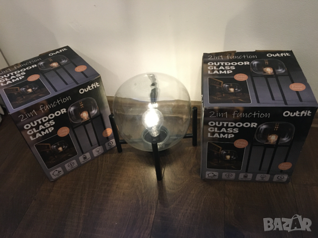 декоративни настолни лампи осветление украса батерии наземни стъклени, снимка 2 - Лед осветление - 44846811