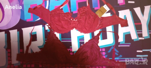 Нови Лукс 2 бр. Дамски Сутиени в Червено 75 Д 80, снимка 8 - Бельо - 52558137