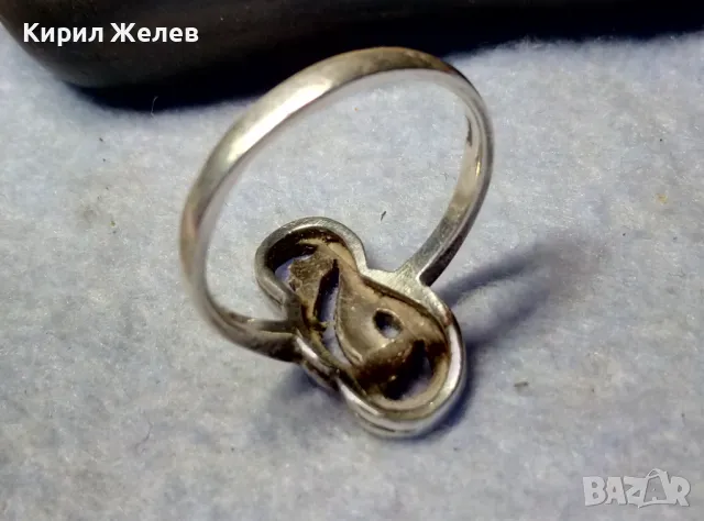 ПРЕКРАСЕН АЖУРЕН СКЪПОЦЕНЕН СРЕБЪРЕН ПРЪСТЕН СРЕБРО 925 ИНКРУСТИРАН с ИСКРЯЩИ МАРКАЗИТИ 48261, снимка 6 - Пръстени - 50061180