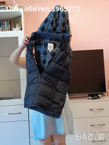 Ватиран мъжки елек с качулка, снимка 2 - Други - 48825100