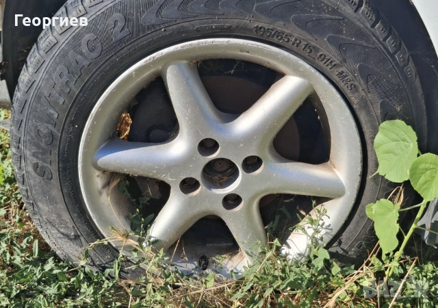 Лети джанти 4х100мм 15-цолови с гуми, снимка 2 - Гуми и джанти - 51569998