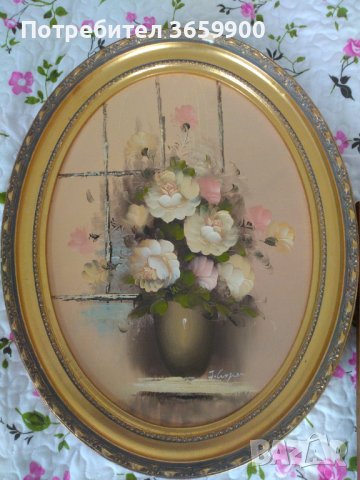 Две картини с рози, снимка 2 - Картини - 44111777