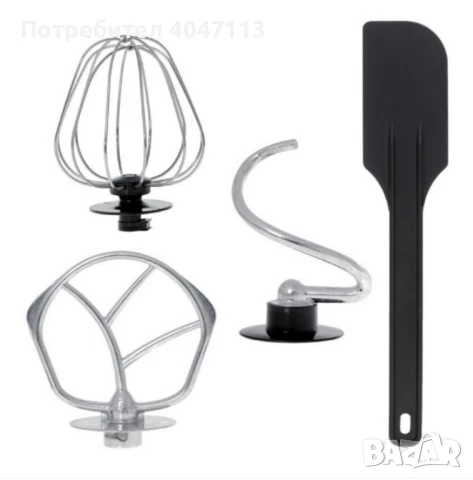 Планетарен миксер с купа от инокс Techwood TRO-1055, 1000W, 5л., 3бъркалки, 6степени + Pulse, Червен, снимка 5 - Други стоки за дома - 51377729