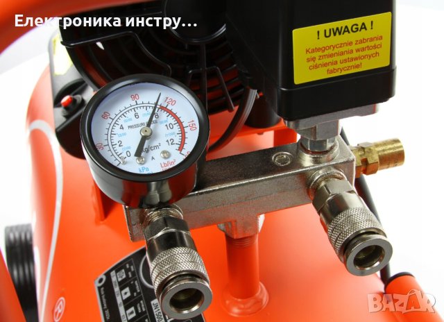 Монофазен безмаслен бутален компресор за въздух BJC JN1500A   1.5 kW, 220 лмин, 8 бара, 24 л, снимка 6 - Компресори - 43186722