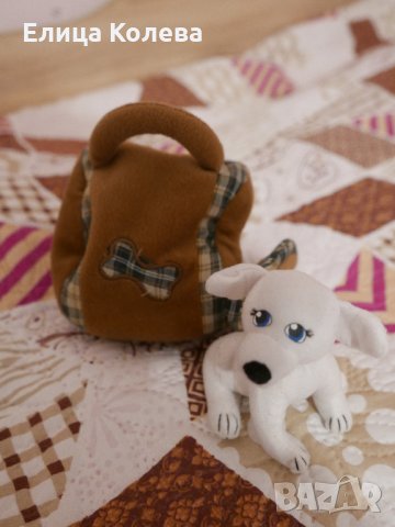 Плюшено куче с чанта, снимка 2 - Плюшени играчки - 35495122