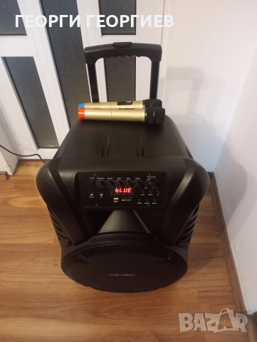 Продавам 15" караоке,мощна активна тонколона Azusa с два микрофона, снимка 2 - Тонколони - 52884421