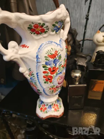Френска антикварна порцеланова ваза, снимка 3 - Вази - 50131838