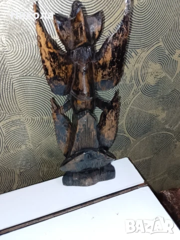 Гаруда-дърворезба-40см, снимка 3 - Статуетки - 51349787