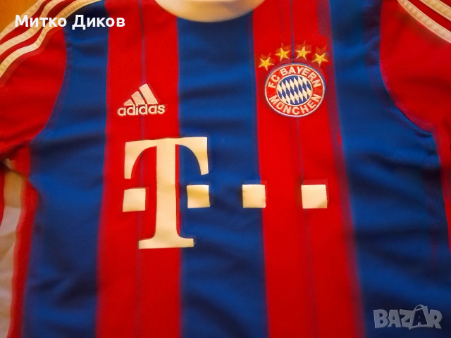 Байерн Мюнхен футболна тениска маркова на Адидас 2014-2015г размер С или 176см, снимка 3 - Футбол - 53539790