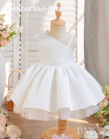 Детска официална бяла рокля, снимка 2 - Бебешки рокли - 51670514