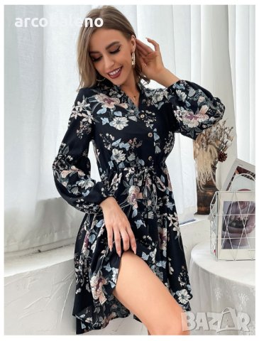 Дамска модна рокля с дълги ръкави, снимка 2 - Рокли - 43914976