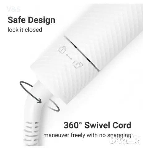 Преса за коса професионална, Керамична,2 в 1,За права и вълниста коса, С 5 темп. настройки 160-238°C, снимка 7 - Преси за коса - 48665899