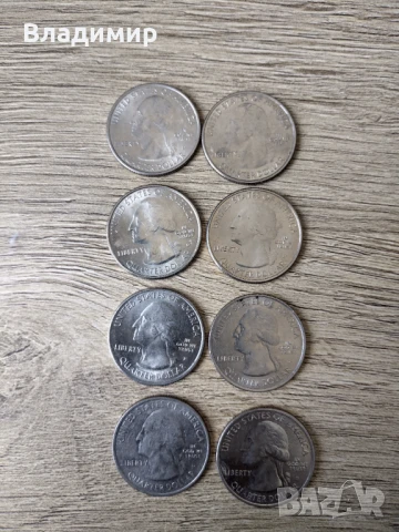 Американски монети / 25 цента / quarter dollar 2013-2018 , снимка 4 - Нумизматика и бонистика - 51233083