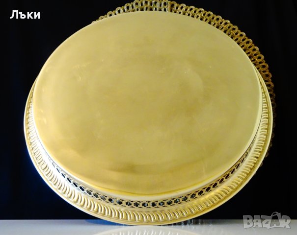 Бронзов поднос,съд за сервиране 33 см.,ажур. , снимка 5 - Антикварни и старинни предмети - 40589412