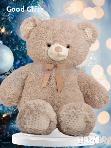 120см Голяма плюшена Мечка, Голямо плюшено Мече Розово/Бяло/Бежово, снимка 2 - Плюшени играчки - 47619029