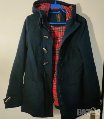 Тъмносиньо палтенце Tom Taylor Denim с качулка