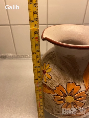 Красива ръчно рисувана ваза за цветя, снимка 6 - Декорация за дома - 52796065