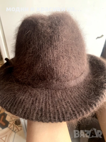 Дамски шапки федора- бордо и шоколадово кафяво, снимка 9 - Шапки - 53258018