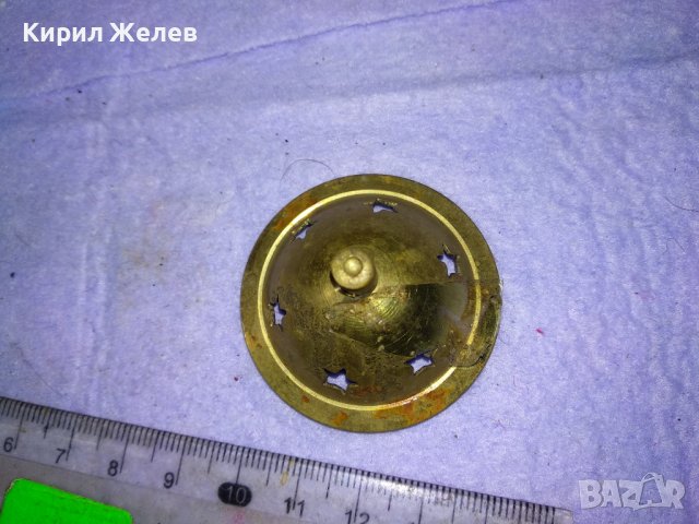 СТАРО БРОНЗОВО КАПАЧЕ за СЪДЧЕ - ПОСТАМЕНТ КАДИЛНИЧКА  За АРОМАТНИ ПРЪЧИЦИ или ДРУГО 41336, снимка 6 - Други ценни предмети - 43651000