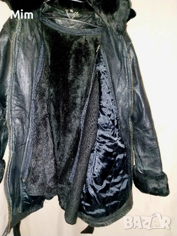 Кожено еке палто от естествена кожа с пухкава подплата , снимка 5 - Якета - 52015298