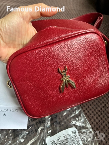 Чанта бордо Patrizia Pepe, снимка 5 - Чанти - 52352002