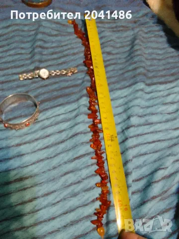 Сребърен часовник,сребърна гривна и кехлибар, снимка 3 - Гривни - 48817581