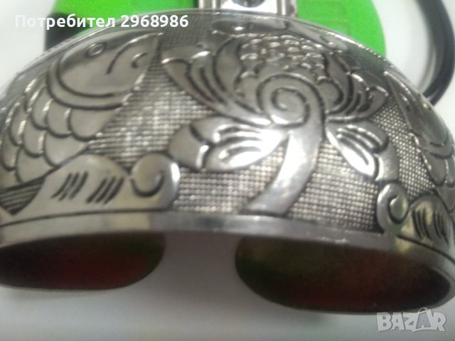 Красива сребърна гривна, снимка 3 - Гривни - 37855978