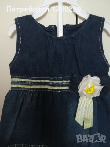 Нов дънков сукман , снимка 3 - Бебешки рокли - 38096283
