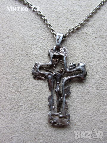Сребърен кръст 8, снимка 3 - Колиета, медальони, синджири - 40801252