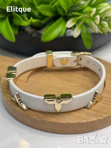 гривна от естествена кожа louis vuitton fendi prada , снимка 14 - Гривни - 52907656