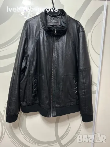 Мъжко кожено яке, снимка 2 - Якета - 48285436