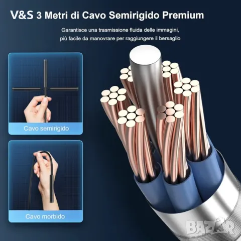 Камера за ендоскопска инспекция , 8 LED светлини  , снимка 7 - Камери - 47959482