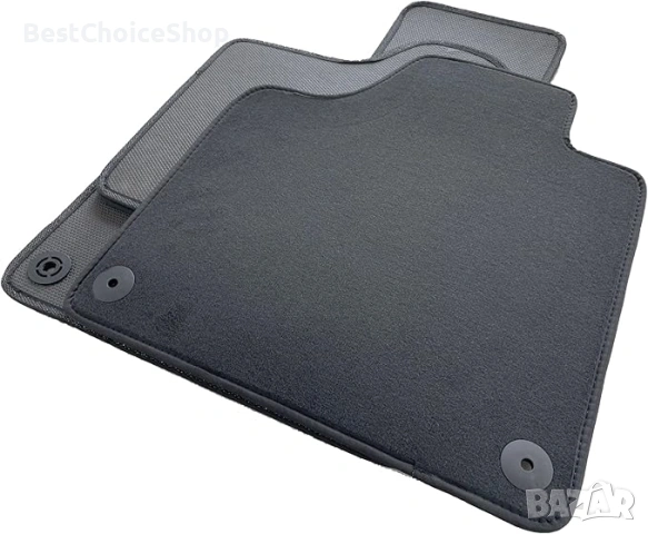 Велурени / мокетни стелки за Audi A3 2003-2012 - Тъмно сиви поръбени и отвори за захващане, снимка 3 - Аксесоари и консумативи - 53261013