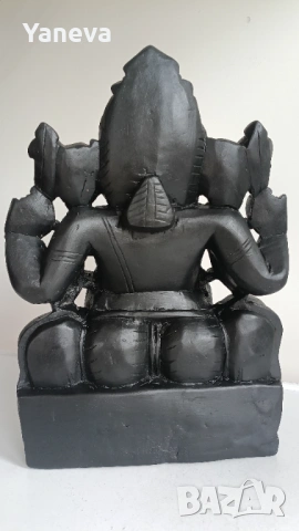 Ганеша , статуетка от Индия, естествен камък, гранит , ръчна изработка. , снимка 7 - Статуетки - 53288557