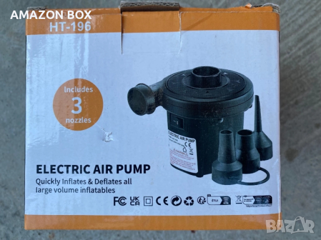 Електрическа помпа с 3 накрайника, снимка 2 - Басейни и аксесоари - 52127906