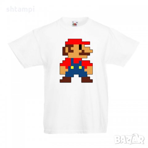 Детска тениска Супер Марио Mario 8-bit, снимка 2 - Детски тениски и потници - 33089511