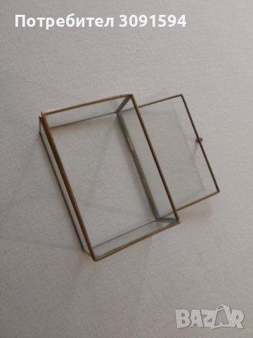 Кутия за бижута от метал и стъкло , снимка 6 - Антикварни и старинни предмети - 43482303