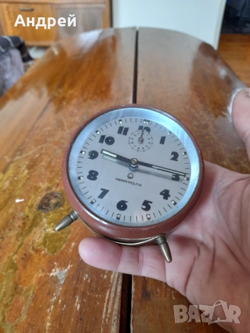 Стар часовник,будилник Mera Poltik #5, снимка 2 - Антикварни и старинни предмети - 53597293