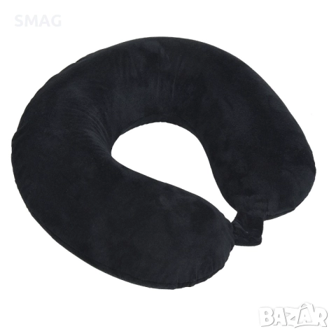 Анатомична пътна възглавница с мемори пяна, черна, 30x30 см_1219165, снимка 2 - Други - 52286338
