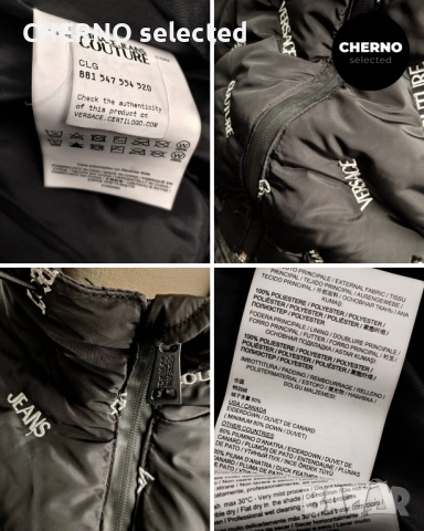 Пухено яке VERSACE JEANS COUTURE Logo-Print Puffer – Размер L – по договаряне, снимка 14 - Якета - 52869106