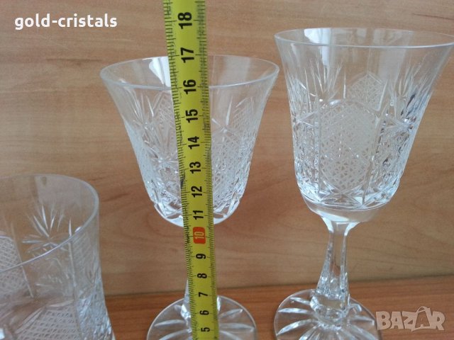 Кристални чаши  Зорница лукс, снимка 2 - Антикварни и старинни предмети - 35509878