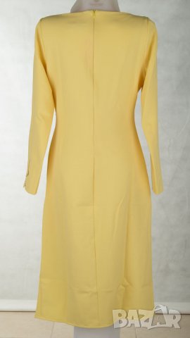 Жълта рокля с дълги ръкави марка Melli London, снимка 4 - Рокли - 29031189