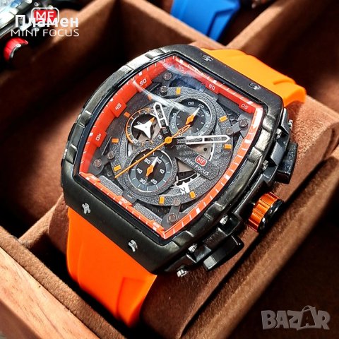 часовник кварцов хронограф MINI FOCUS силиконова каишка Автоматична дата 